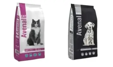 Embalagens de ração para cães e gatos prontas para venda